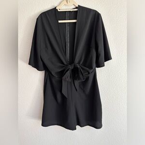 Romper low-cut tie front NWOT